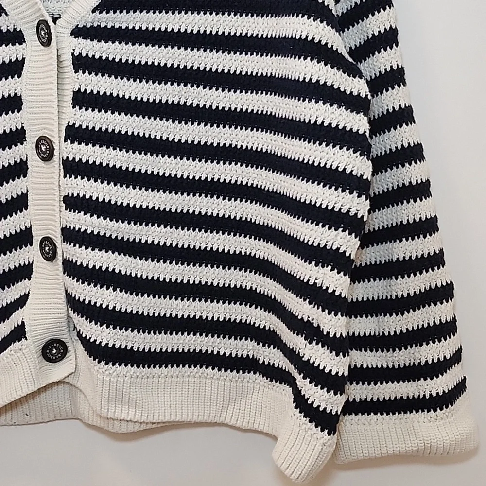 Barbour Sandgate Knitted Cardigan Women's Multi Stripe  Size 6 - Picture 9 of 16